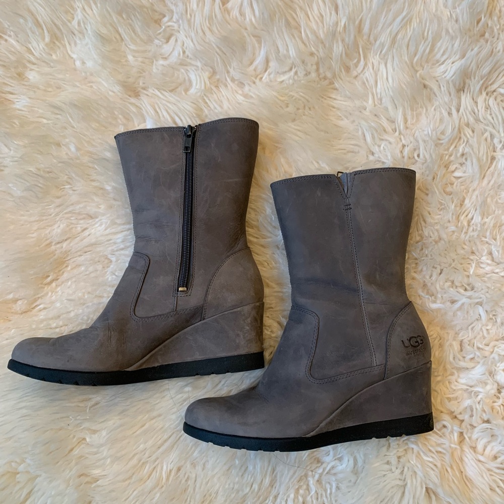 UGG Wedge Ankle Boots - Size 7